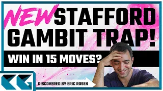 Chess Openings: Learn to Play NEW Stafford Gambit Trap! (Eric Rosen Discovers More Stafford Theory)