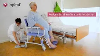 Lopital - Lehrvideo - Tango XXL Dusch-toilettenstuhl für adipöse Patienten geeignet (DE)