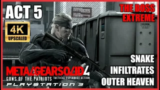 METAL GEAR SOLID 4 - Snake Infiltrates OUTER HEAVEN [4K PS3 UPSCALED] - The Boss Extreme -