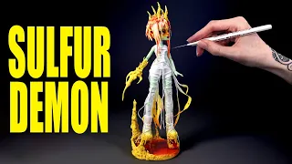 I Made a SULFUR Demon! │ Custom OOAK Art Doll Monster High Repaint Sculpture Process