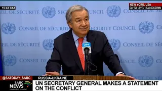 Russia-Ukraine | UN Secretary General Antonio Guterres makes a statement on the conflict