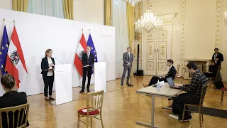 Pressekonferenz über die sichere Energieversorgung für Österreich.