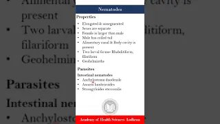 Nematodes | Medical Parasitology | by Imran Yaseen