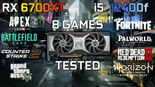 RX 6700XT + i5 12400f - Test in 8 Games