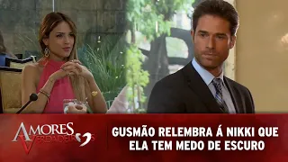 Amores Verdadeiros - Gusmão faz Nikki relembrar que ela tem medo de escuro