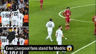 Liverpool fans standing ovation for Luka Modric and Karim Benzema