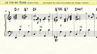La Vie en Rose - Jazz Accordion Sheet music