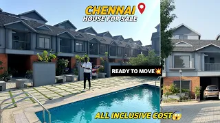 😍Individual House for sale in Chennai💥Gated Community with swimming Pool🏡All Inclusive Cost?🚩