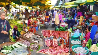 Cambodian Routine Food & Lifestyle @ Century Market -  Vegetables Cutting Skills & More