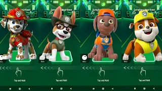 MARSHALL 🆚 TRACKER 🆚 ZUMA 🆚 RUBBER 🆚 CHASE PAW PATROL TILES HOP RUSH GAME 🎮🎯