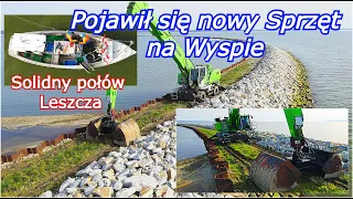 Budowa Wyspy Estyjskiej - Nowy sprzęt się pojawił i solidne połowy Ryby na Zalewie Wiślanym