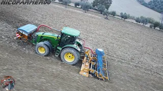 SEMINA FRUMENTO DURO 2022 | JOHN DEERE 8260R + Combinata ALPEGO 5 metri | CAMPONI