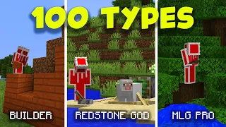 100 Types of Minecraft Players (All Shorts Together)