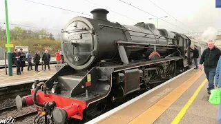 Sir Nigel Gresley & Sherwood Forester double headed at Wolverton & Milton Keynes