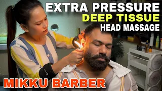 Best head Massage therapy for effective sleep by Indian female Barber MIKKU to reduce Anxiety #ASMR