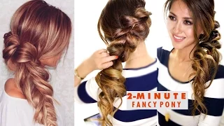 2-MINUTE Fancy Pony-Braid Hairstyle ★ Easy SCHOOL HAIRSTYLES