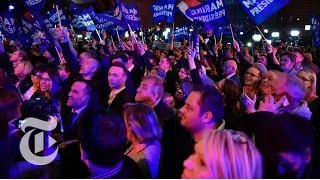 Marine Le Pen And Emmanuel Macron Supporters Ecstatic | The New York Times