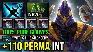 WTF 110 Perma INT Parasma 100% Pure Glaives Solo Mid Silencer AoE Hit Like a Truck 7.35c Dota 2