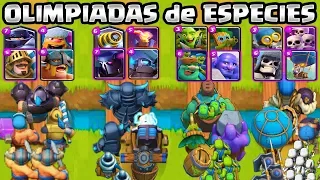 OLIMPIADAS de ESPECIES | CUAL ES LA MEJOR ESPECIE? | RETO CLASH ROYALE | 1vs1| Clash Royale Olympics