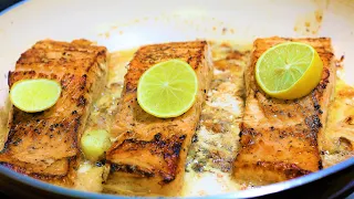 Lemon Garlic  Butter Salmon Pan Fried | Pan Fried Salmon