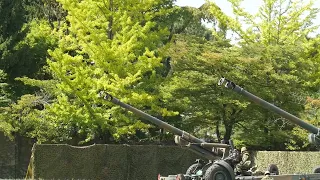 FH-70空砲射撃　仙台駐屯地