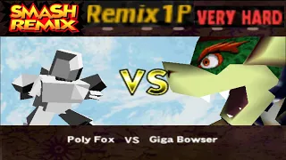 Smash Remix - Classic Mode Remix 1P Gameplay with Polygon Fox (VERY HARD)