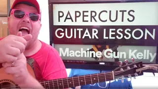 How To Play Papercuts Guitar Machine Gun Kelly // easy guitar tutorial beginner lesson chords