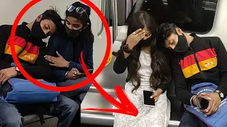 SLEEPING ON STRANGERS IN THE  METRO ll EPIC REACTION ll SK prank