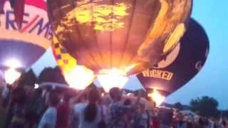 Hot Air Balloon "All Burn"  Lighting - Lisle "Eyes to the Skies Festival" 7/5/2013