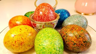 ❗️🥚I paint EGGS for EASTER with rice, a very simple and interesting way to paint!👍. Beautiful Easter