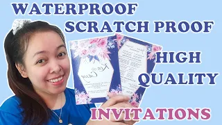 HOW TO MAKE YOUR INVITATION WATERPROOF, SCRATCH PROOF, DUST PROOF, HIGH QUALITY AND THICKER?