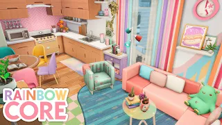Rainbowcore Apartment 🌈 // The Sims 4 Speed Build: Apartment Renovation