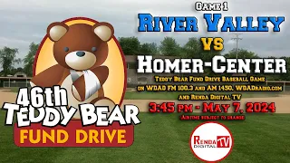 Teddy Bear Fund Drive Baseball Game 1: Homer-Center vs River Valley (5-7-24)