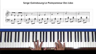 Serge Gainsbourg ‎Le Poinçonneur Des Lilas Piano Tutorial