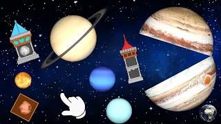 Planet Games & Names f★Solar System Size Comparison Game Planet　For Baby kids