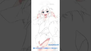 【アイビスペイント】 がうる ぐらさん Gawr Gura イラストメイキング  illustration making 【ibisPaint X】#short