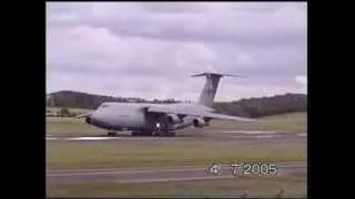 Extremely short take off Lockheed C-5 Galaxy America's biggest plane