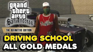 GTA San Andreas The Definitive Edition - Driving School All Gold Medals (+ Rewards)