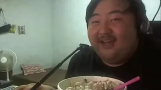 Korean guy eats his ice cream