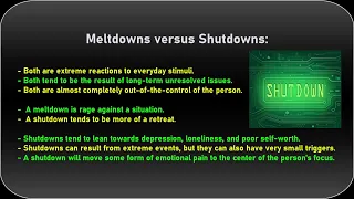 Meltdowns and Shutdowns in Your Spouse with Autism Spectrum Disorder