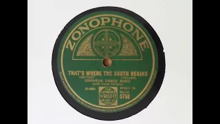 That's Where the South Begins - Orpheus Dance Band (with vocal refrain)