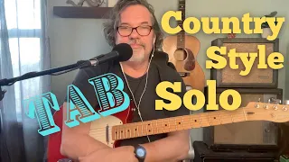 COUNTRY GUITAR SOLO // BEGINNER To INTERMEDIATE Level // TAB Included