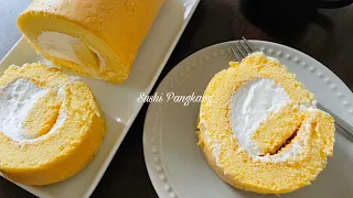 GLUTEN-FREE Rice flour roll cake. [Kek Gulung Tepung beras.]