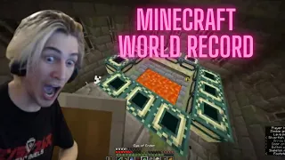 xQc Reacts to NEW Minecraft WORLD RECORD speedrun!
