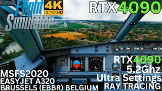 [MSFS RTX 4090] Strong Winds Force EasyJet To Slam Into Runway Brussels (EBBR) [Ultra Settings] 4K