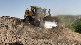 Caterpillar D9T Bulldozer Pushing Soil