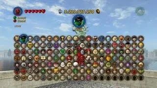 LEGO Marvel Super Heroes - All Playable Characters Unlocked (Complete Character Grid)