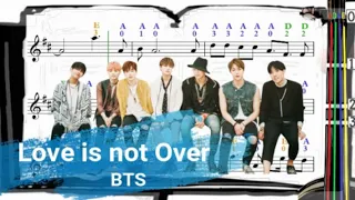 Love is not Over | BTS | Violin SHEET MUSIC [With Fingerings] 방탄소년단 [Level 4]