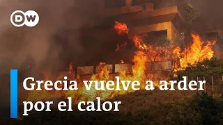 Incendios durante la ola de calor amenazan áreas residenciales en Grecia