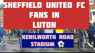 Sheffield United Football ⚽️ Fans Arrived At Kenilworth Road Stadium 🏟 Saturday 10-2-24